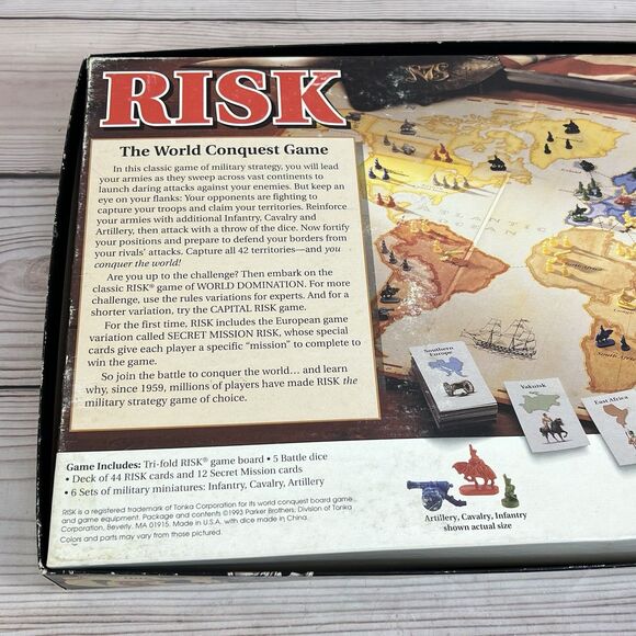 VTG Risk Board Game 1993 by Parker Brothers World Conquest Game - 98% Complete - Picture 13 of 16